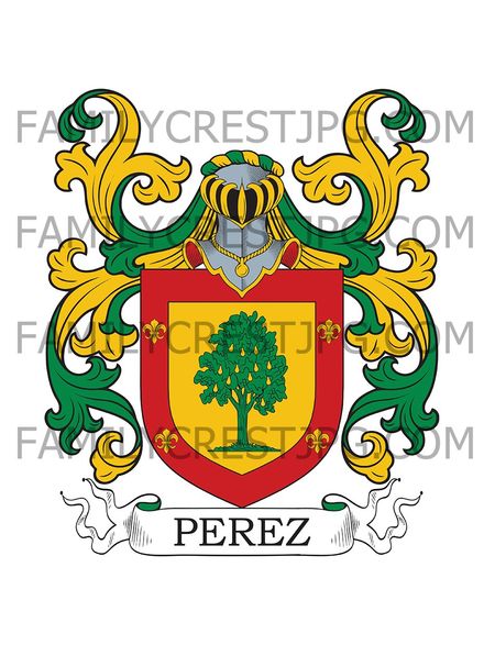 Perez Family Crest - Anguian en la Rioja
