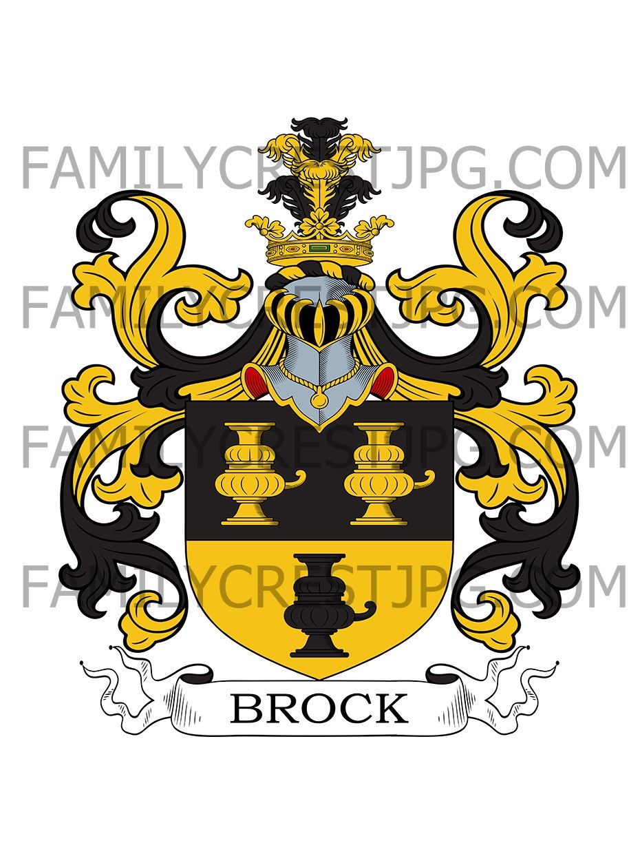 Brock Family Crest - Swabia, Germany