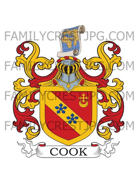 Cook Family Crest - Edinburgh, Scotland