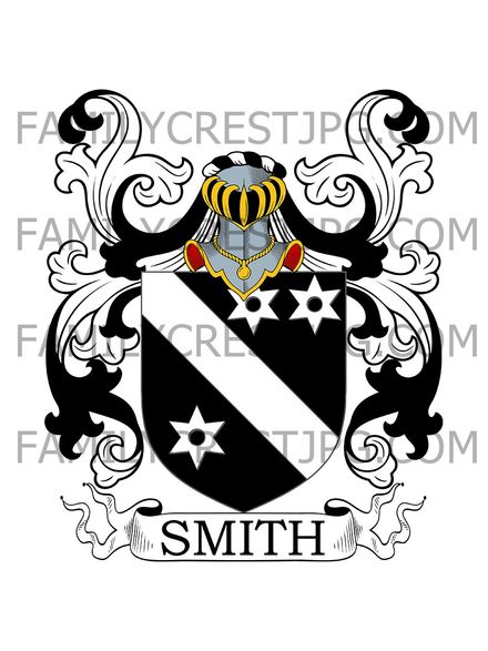 Smith Family Crest - Copcote, co. Worcester, England