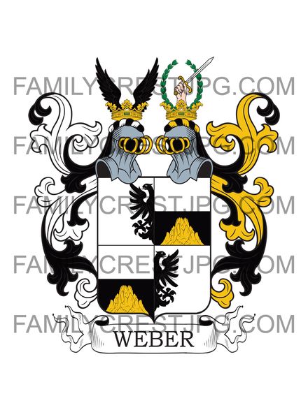 Weber Family Crest - von Furnberg, Austria 1731