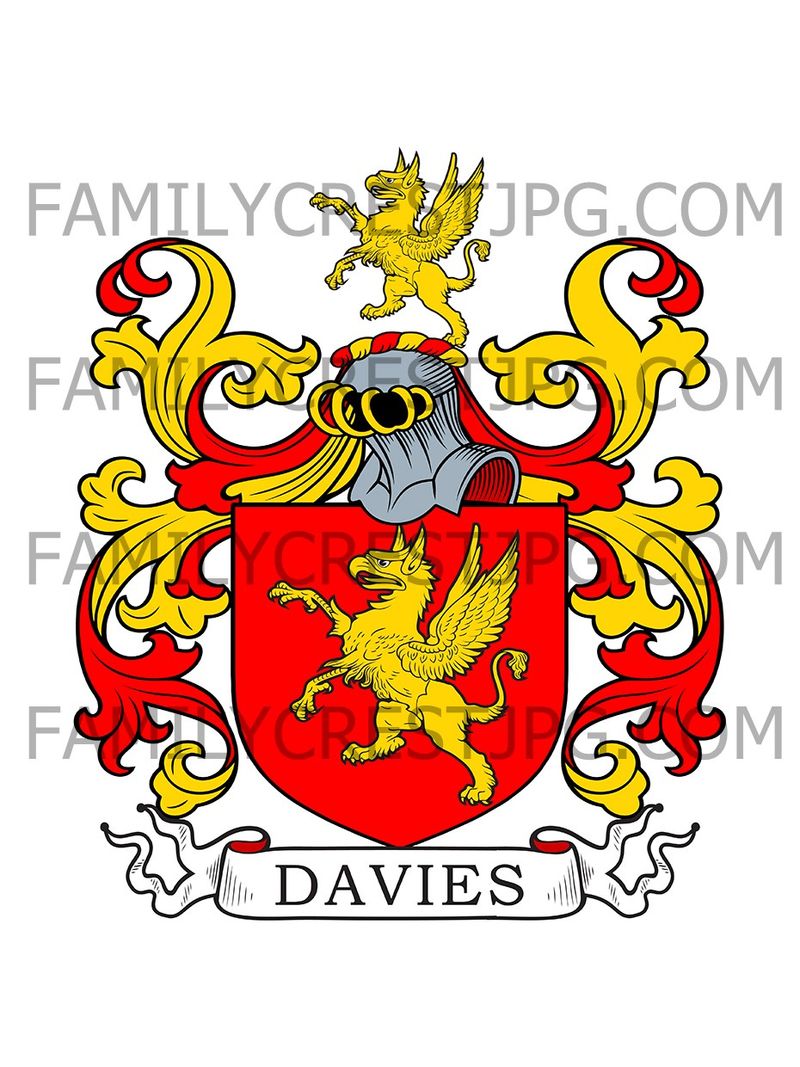 Davies Family Crest - Tickenham, co. Somerset, England