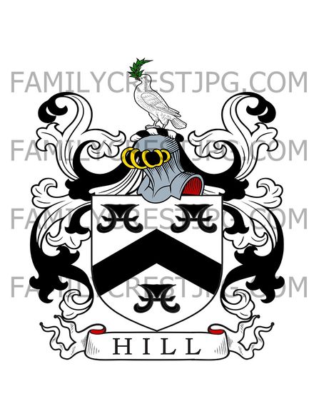 Hill Family Crest - Shilston, co. Devon, England