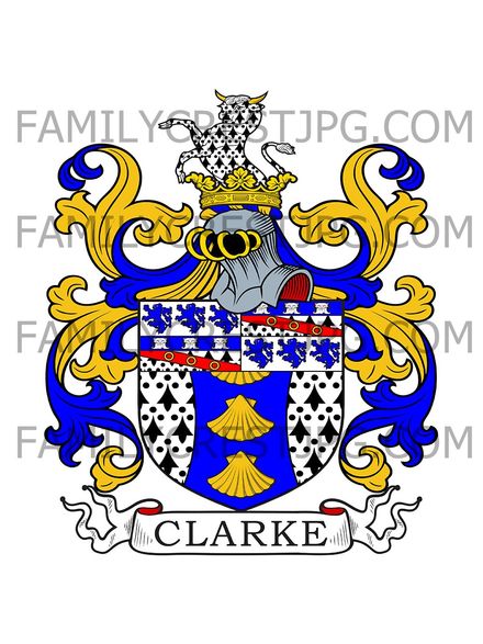 Clark Family Crest - Summerhill, Ulverston, co. Lancashire