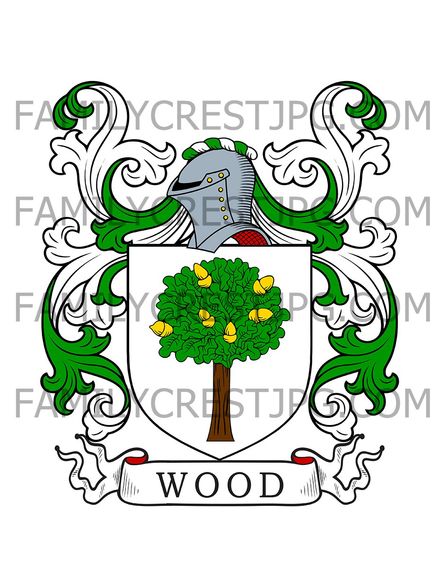 Wood Family Crest - Brecknock, Wales