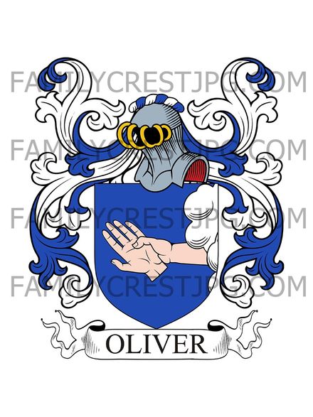 Oliver Family Crest - Kingsbridge, co. Devonshire, England