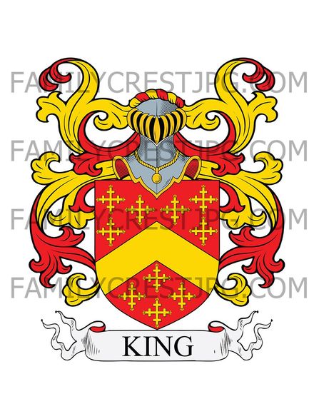King Family Crest - Lincoln, England