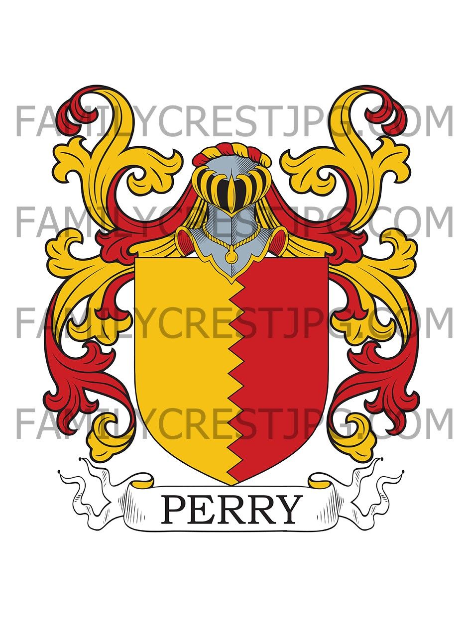 Perry Family Crest - Cornwall, England
