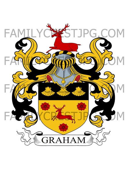 Graham Family Crest - Buchlyvie, co. Stirling, Scotland