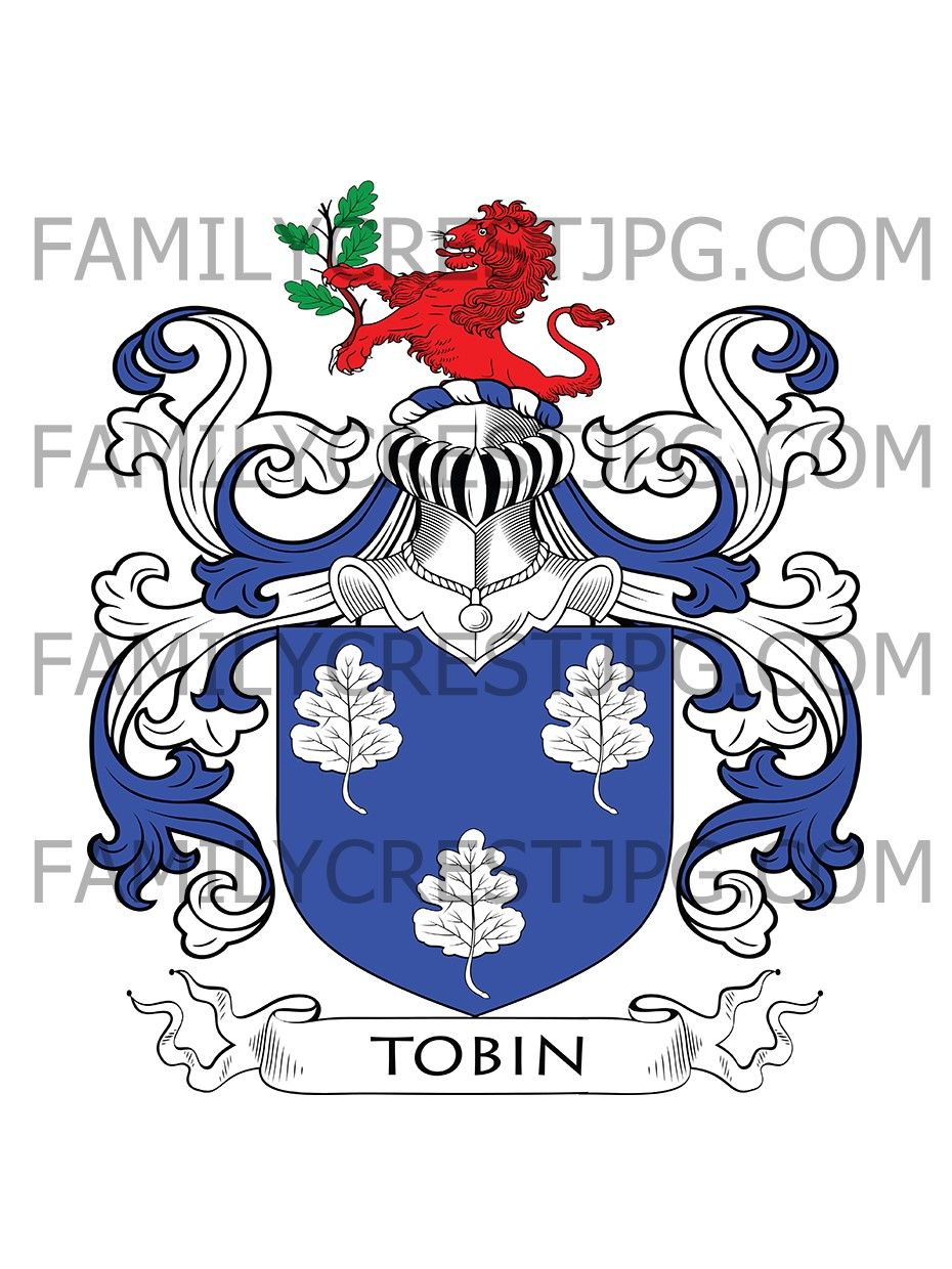 Tobin Family Crest - Cumpshinagh, co. Tipperary, Ireland