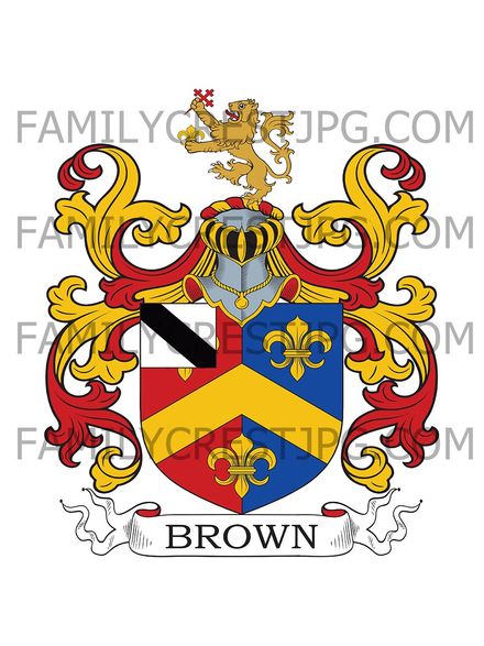 Brown Family Crest - Balloch Castle, co. Dumbarton, Scotland