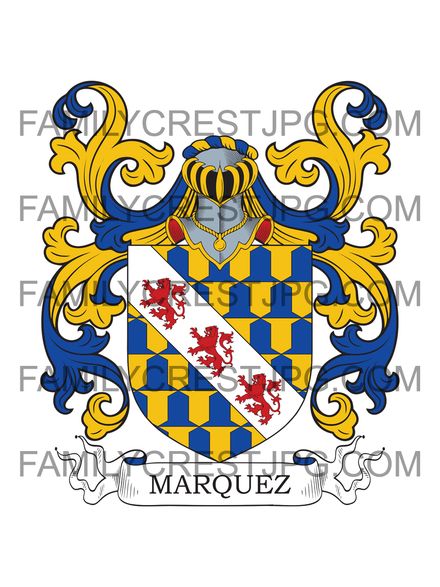 Marquez Family Crest - Aragón &amp; Guadalajara, Spain