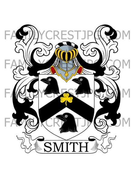 Smith Family Crest - Suchell, co. Wiltshire, England