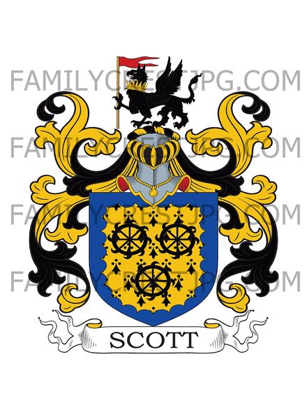 Scott Family Crest - India &amp; Dublin, Ireland