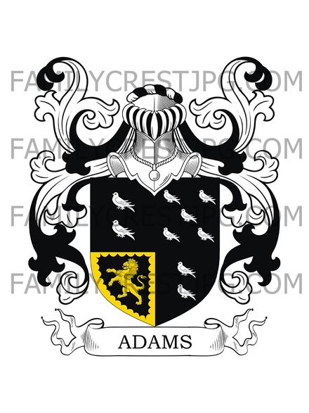 Adams Family Crest - Paterchurch, co. Pembroke, Wales