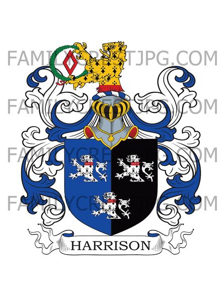 Harrison Family Crest - Ripley, co. Surrey, England