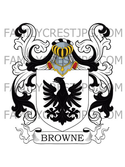 Browne Family Crest - Cheshire, England