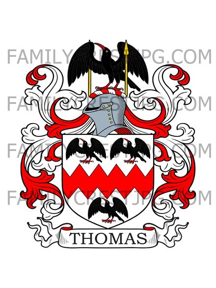 Thomas Family Crest - Brockley &amp; Kesgrave, England