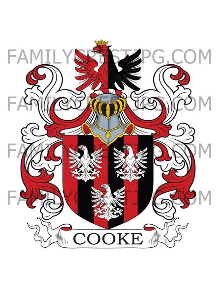 Cooke Family Crest - London, and Harefield, co. Middlesex, England