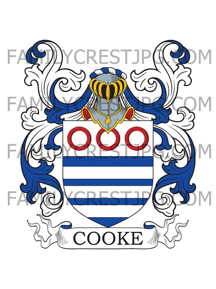 Cooke Family Crest - Ireland &amp; Buckingham, England
