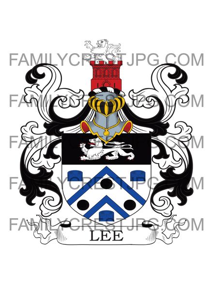 Lee Family Crest - Sopwell, co. Hertford, England