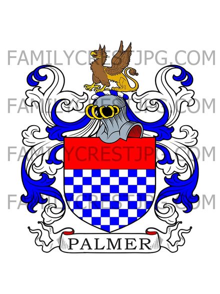 Palmer Family Crest - Barton, co. Warwick, England