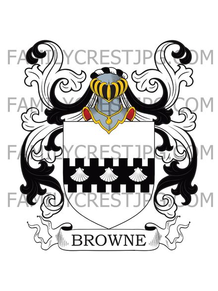 Browne Family Crest - Kent, England