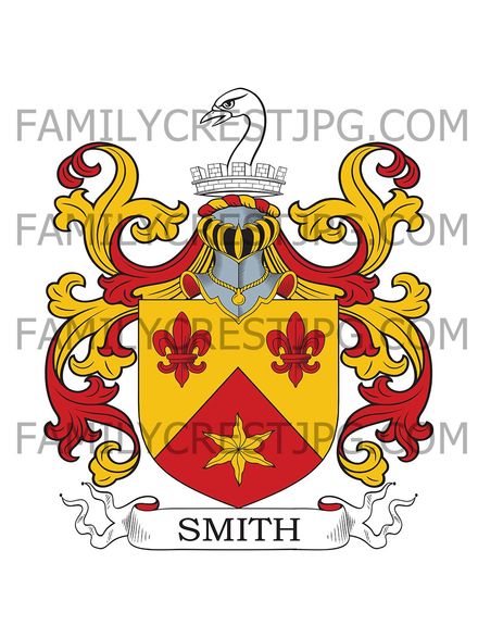 Smith Family Crest - Wray, co. Lancashire, England