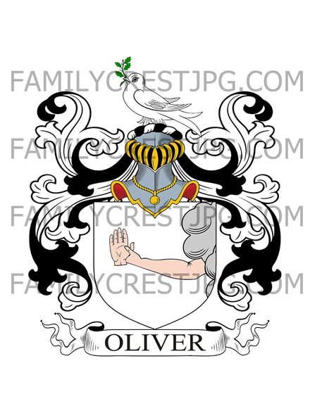 Oliver Family Crest - Lewes, co. Sussex, England