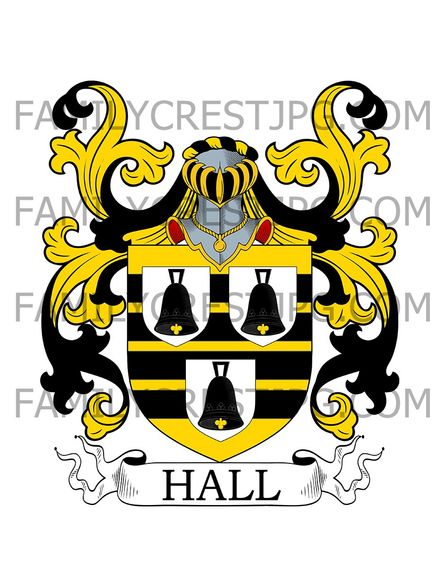 Hall Family Crest - Essex, England