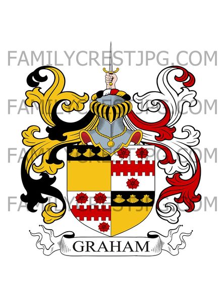 Graham Family Crest - Airth, co. Stirling, Scotland