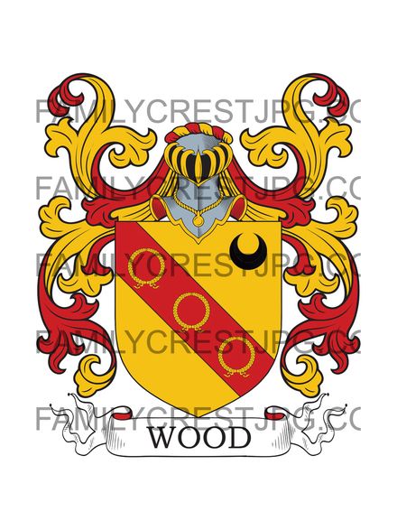 Wood Family Crest - Wood of Stapleford, Essex, England