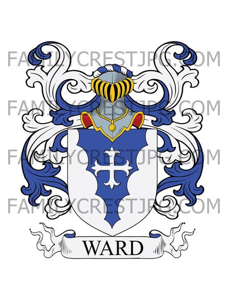 Ward Family Crest - Heath House, co. Middlesex, England