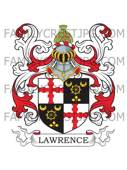 Lawrence Family Crest - Lisreaghan, co. Galway, Ireland