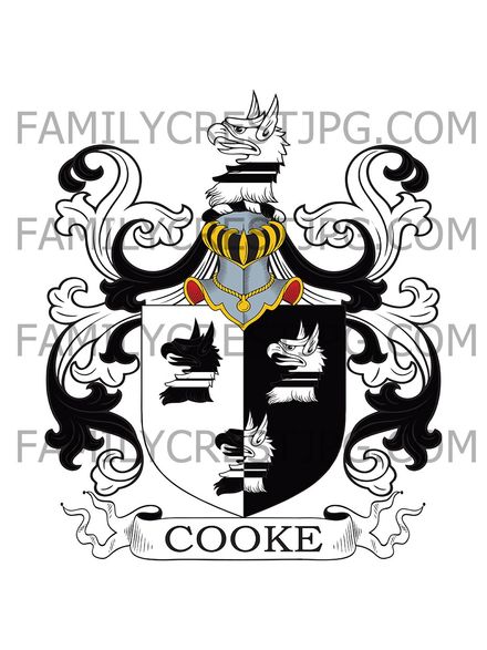 Cooke Family Crest - Milton, co. Cambridge, England