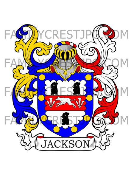 Jackson Family Crest - Claines, co. Worcester, England