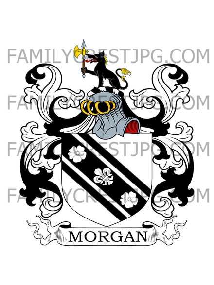 Morgan Family Crest - Little Comberton, co. Worcester, England