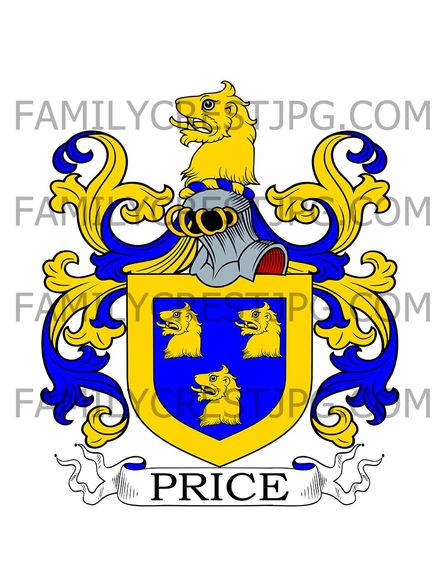 Price Family Crest - Saintfield, co. Down, Ireland