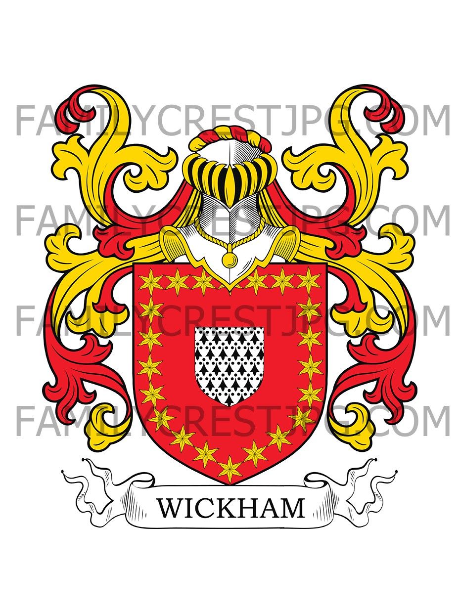 Wickham Family Crest - Oxford, England