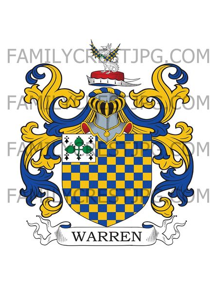 Warren Family Crest - Ballydonarea, co. Wicklow, Ireland