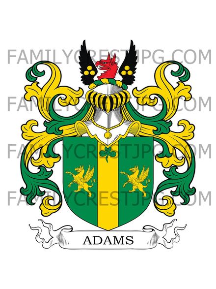 Adams Family Crest - Drumelton House &amp; Erne View co. Cavan, Ireland