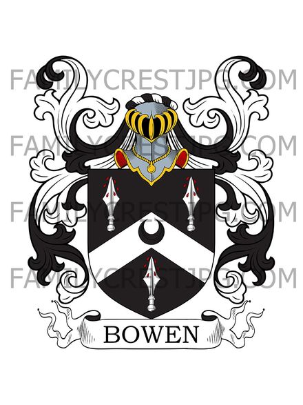Bowen Family Crest - Ireland &amp; Wales