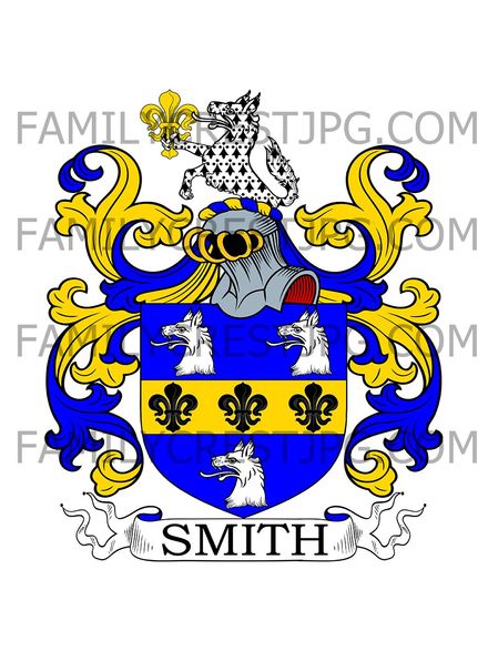 Smith Family Crest - Brindley, co. Cheshire, England