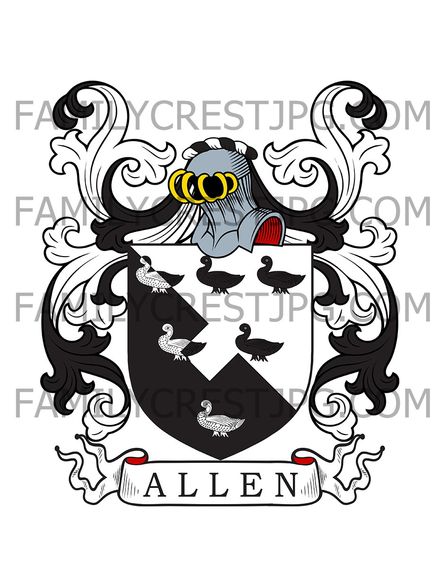 Allen Family Crest - Pembroke, Wales