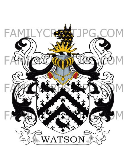 Watson Family Crest - Melton, co. Yorkshire, England