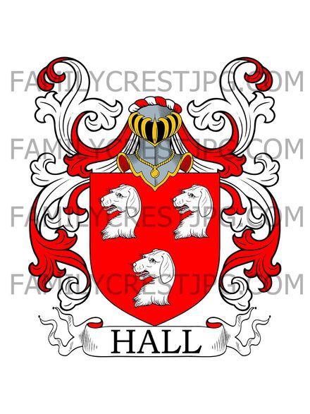 Hall Family Crest - Ore, co. Sussex, England