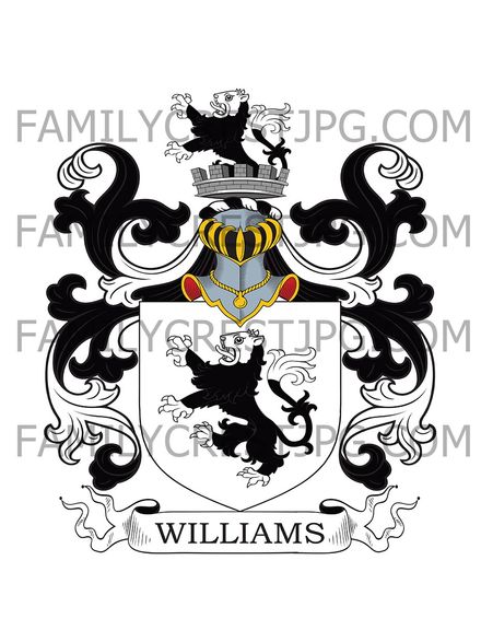 Williams Family Crest - Lee, co. Kent, England