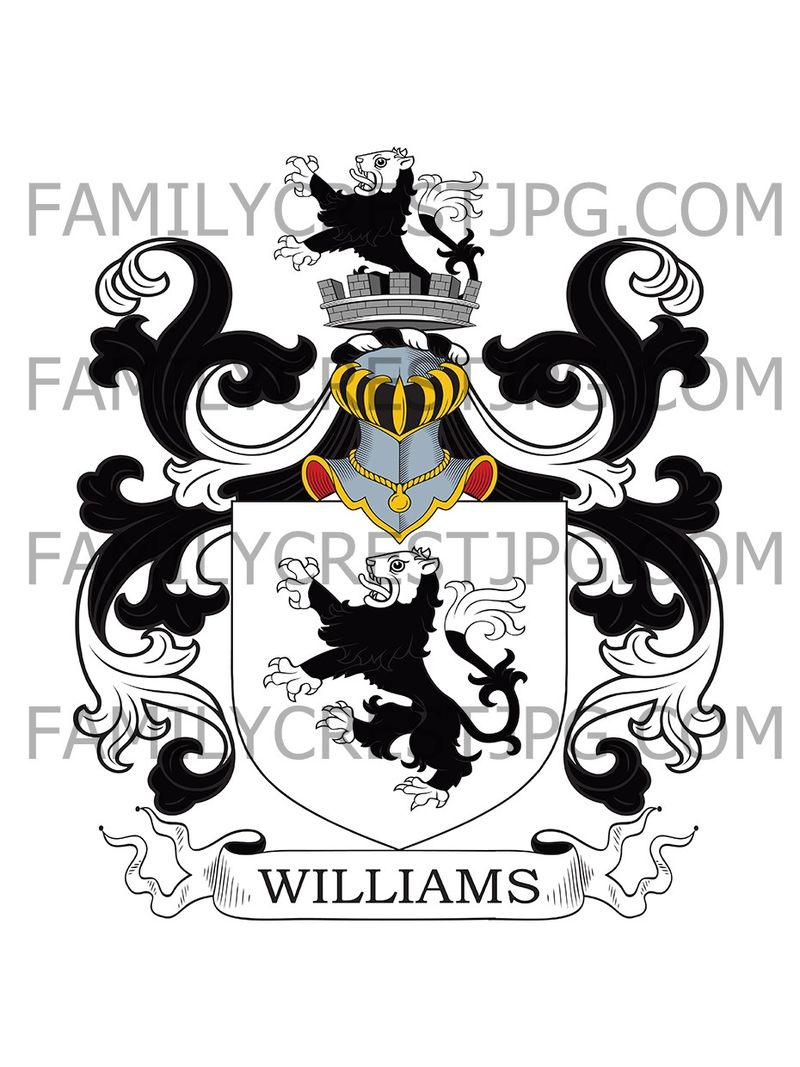 Williams Family Crest - Lee, co. Kent, England