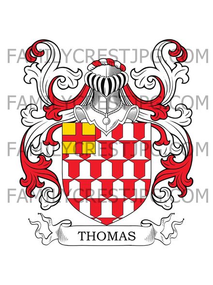 Thomas Family Crest - de Kertudio