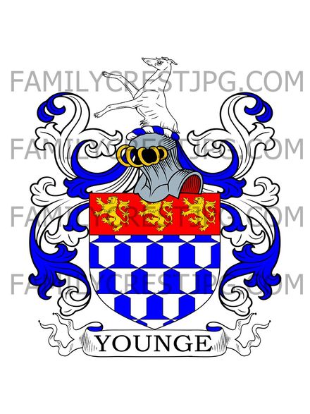 Younge Family Crest - Durnford, co. Wiltshire, England